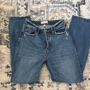 Abercrombie & Fitch Distressed Dad High Rise Jeans